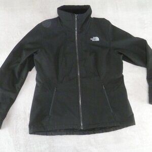 The North Face Women’s Soft Shell Windwall Full Zip Lined Jacket Sz Large Black